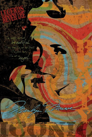 Marilyn White Modern Wood Framed Art Print with Double Matting by Stevens, Carole