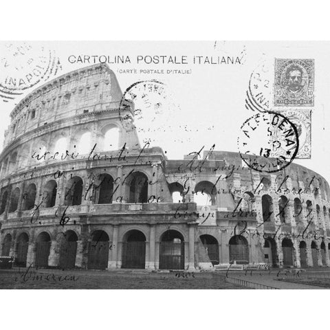 Vintage Roma Black Modern Wood Framed Art Print with Double Matting by Stevens, Carole