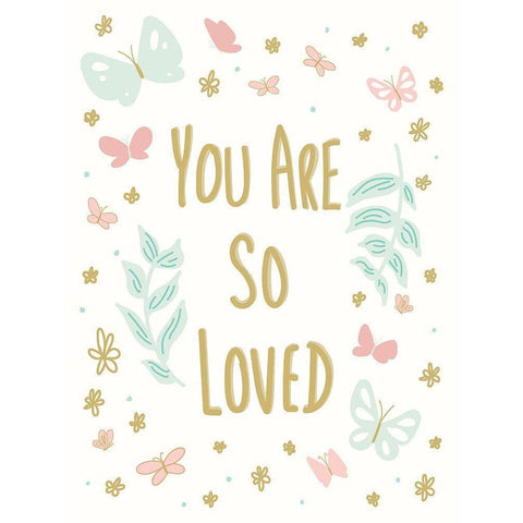 You Are So Loved Black Modern Wood Framed Art Print with Double Matting by Sweet Melody Designs