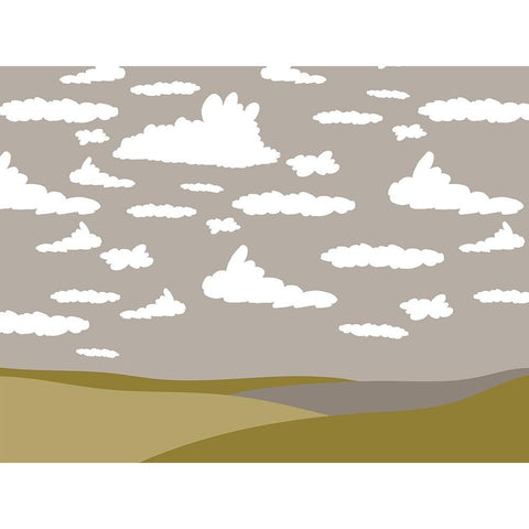 Cloudscape 1 Black Modern Wood Framed Art Print by Sweet Melody Designs