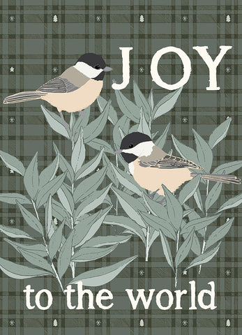 Chickadee Joy Black Ornate Wood Framed Art Print with Double Matting by Sweet Melody Designs