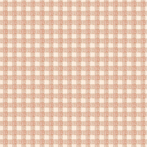 Picnic Checkered Pattern White Modern Wood Framed Art Print with Double Matting by Sweet Melody Designs