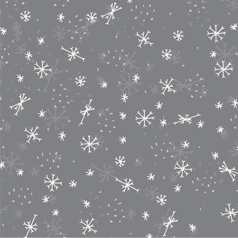 Snowfall Pattern 1 V3 Black Modern Wood Framed Art Print by Sweet Melody Designs