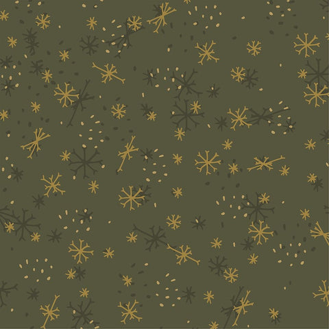 Snowfall Pattern 1 Black Ornate Wood Framed Art Print with Double Matting by Sweet Melody Designs