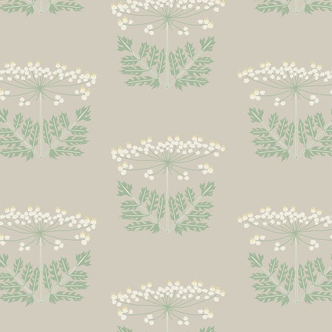 Queen Annes Lace Block Pattern White Modern Wood Framed Art Print with Double Matting by Sweet Melody Designs