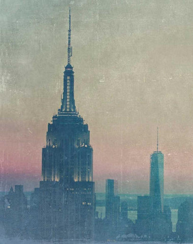 Lets Fly Away NY Black Ornate Wood Framed Art Print with Double Matting by Davis, Ashley