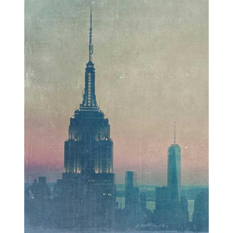 Lets Fly Away NY Black Modern Wood Framed Art Print with Double Matting by Davis, Ashley