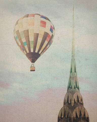 Chrysler  Balloon Black Ornate Wood Framed Art Print with Double Matting by Davis Ashley