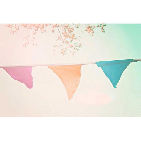 Vintage bunting hot. Gold Ornate Wood Framed Art Print with Double Matting by Davis Ashley