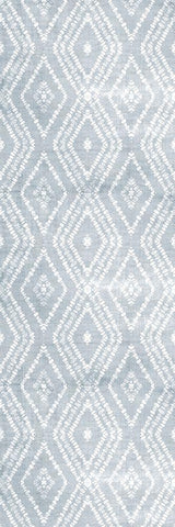 Diamond Pattern White Modern Wood Framed Art Print with Double Matting by Brown, Denise