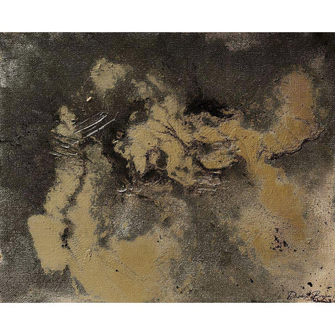 Fissures 1 Gold Ornate Wood Framed Art Print with Double Matting by Brown, Denise