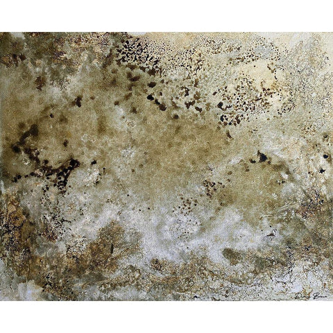 Fissures 2 Black Modern Wood Framed Art Print with Double Matting by Brown, Denise