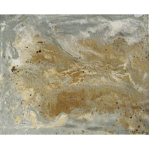 Fissures 3 Black Modern Wood Framed Art Print with Double Matting by Brown, Denise