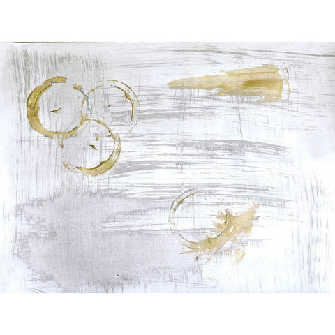 Simple Strokes Gold Ornate Wood Framed Art Print with Double Matting by Brown, Denise
