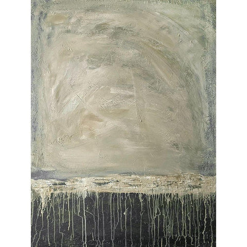 Runny Landscape 1 Black Modern Wood Framed Art Print by Brown, Denise