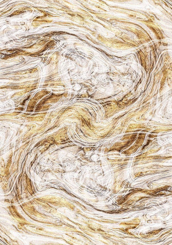 Organic Pour 1 Black Ornate Wood Framed Art Print with Double Matting by Brown, Denise