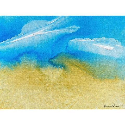Coastal Motion 1 Black Modern Wood Framed Art Print by Brown, Denise