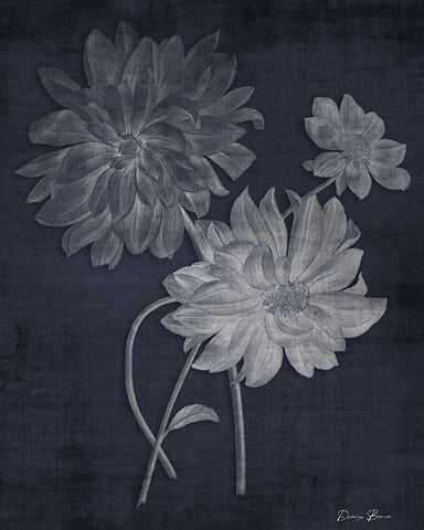 Botanical Edge 1 White Modern Wood Framed Art Print with Double Matting by Brown, Denise