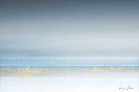 Tranquil Horizon White Modern Wood Framed Art Print with Double Matting by Brown, Denise