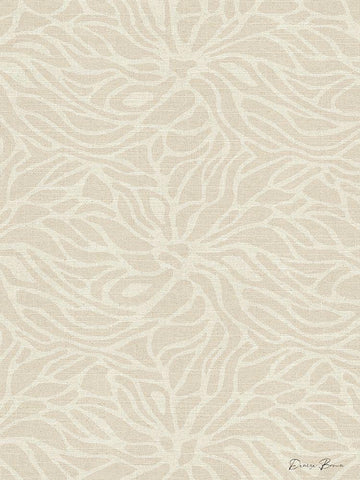 Beige Fabric Pattern White Modern Wood Framed Art Print with Double Matting by Brown, Denise