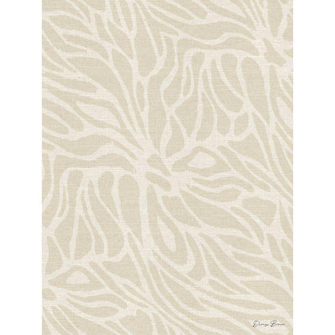 Beige Fabric Pattern 2.0 Gold Ornate Wood Framed Art Print with Double Matting by Brown, Denise