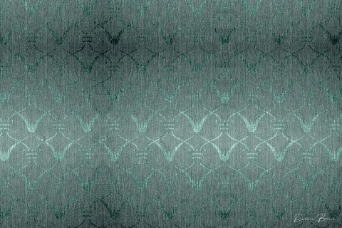 Blue Fabric Linear Burn White Modern Wood Framed Art Print with Double Matting by Brown, Denise