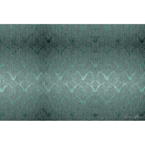 Blue Fabric Linear Burn Black Modern Wood Framed Art Print by Brown, Denise