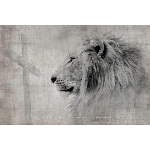 I Am The Way Black Modern Wood Framed Art Print with Double Matting by Brown, Denise