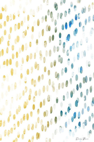 Love These Dots White Modern Wood Framed Art Print with Double Matting by Brown, Denise