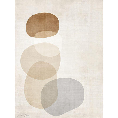 Mobo Stones 1 Black Modern Wood Framed Art Print by Brown, Denise