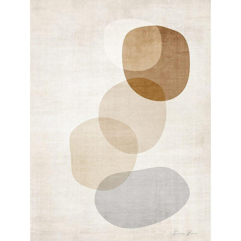 Mobo Stones 2 Black Modern Wood Framed Art Print by Brown, Denise