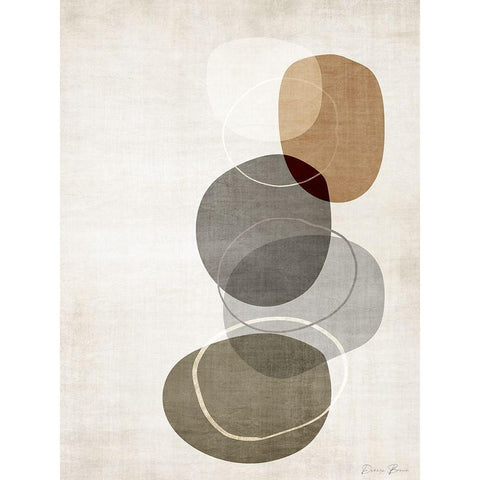 Mobo Stones 2 v2 Black Modern Wood Framed Art Print by Brown, Denise