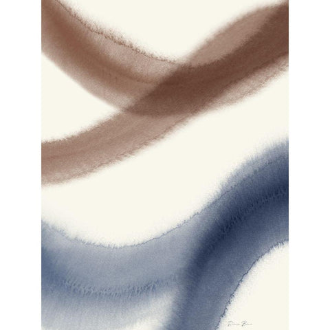 Broad Strokes 2 Black Modern Wood Framed Art Print with Double Matting by Brown, Denise