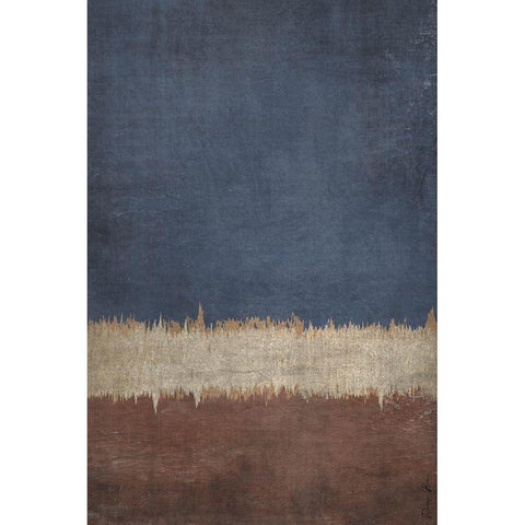 Land and Sky White Modern Wood Framed Art Print by Brown, Denise