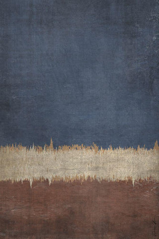 Land and Sky White Modern Wood Framed Art Print with Double Matting by Brown, Denise