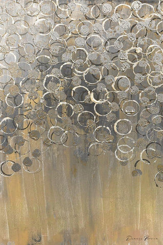 Raining on Yellow 1 White Modern Wood Framed Art Print with Double Matting by Brown, Denise