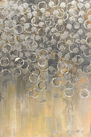 Raining on Yellow 2 Black Ornate Wood Framed Art Print with Double Matting by Brown, Denise