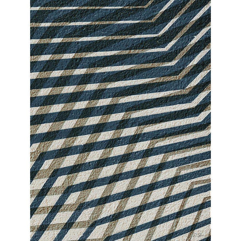 Blue Geometric 2 Black Modern Wood Framed Art Print by Brown, Denise
