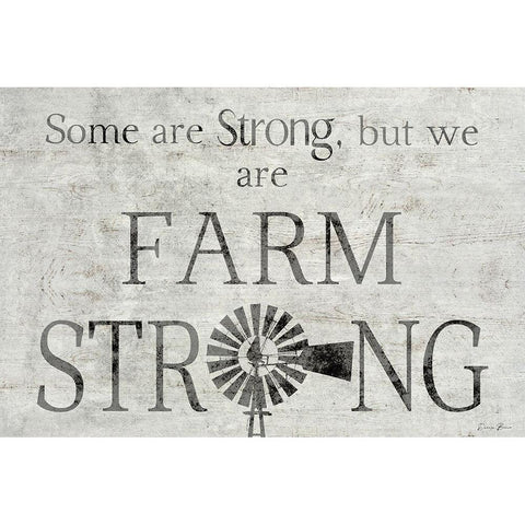 Farm Strong Black Modern Wood Framed Art Print by Brown, Denise