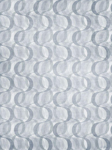 Geo Swirl 1 White Modern Wood Framed Art Print with Double Matting by Brown, Denise