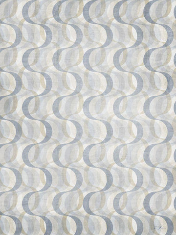 Geo Swirl 2 White Modern Wood Framed Art Print with Double Matting by Brown, Denise