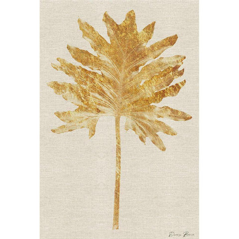 Gold Palm 2 White Modern Wood Framed Art Print by Brown, Denise