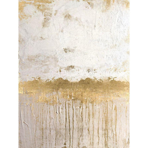 Metallic Spill 1 White Modern Wood Framed Art Print by Brown, Denise