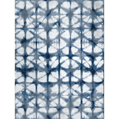 Shibori Distressed Black Modern Wood Framed Art Print with Double Matting by Brown, Denise