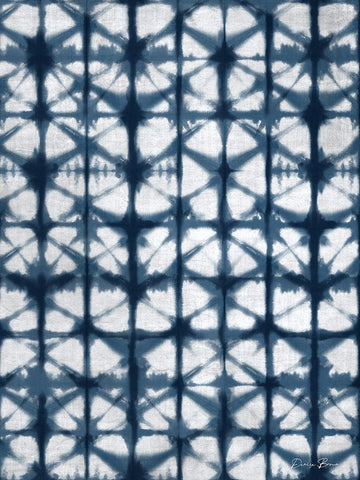 Shibori 1 Black Ornate Wood Framed Art Print with Double Matting by Brown, Denise