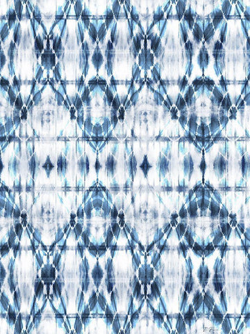 Shibori Pattern Large with White White Modern Wood Framed Art Print with Double Matting by Brown, Denise