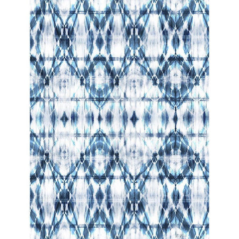 Shibori Pattern Large with White Black Modern Wood Framed Art Print by Brown, Denise