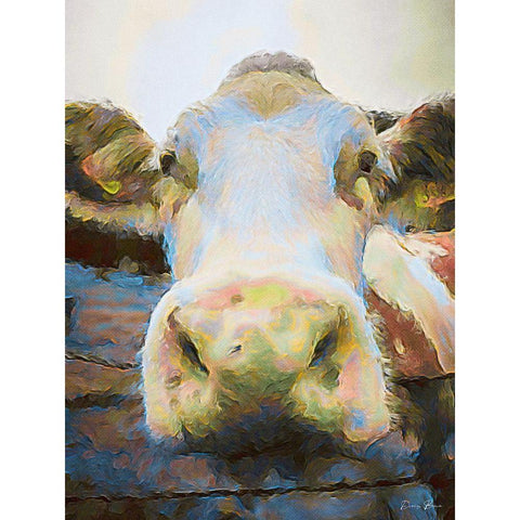 Hello Black Modern Wood Framed Art Print with Double Matting by Brown, Denise