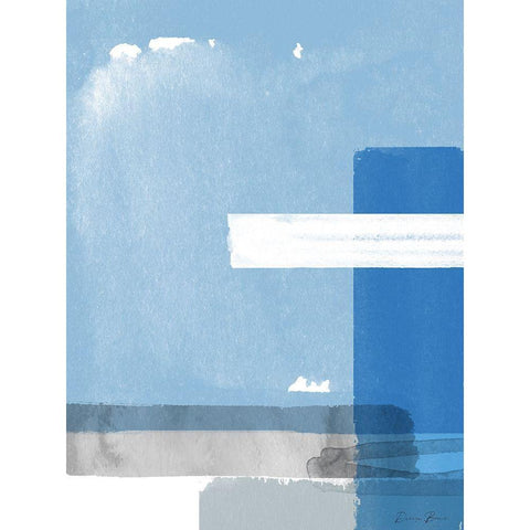 Journey White Modern Wood Framed Art Print by Brown, Denise