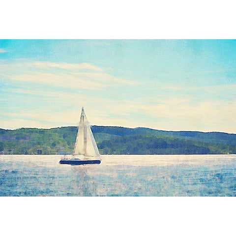 Sailing Gold Ornate Wood Framed Art Print with Double Matting by Brown, Denise